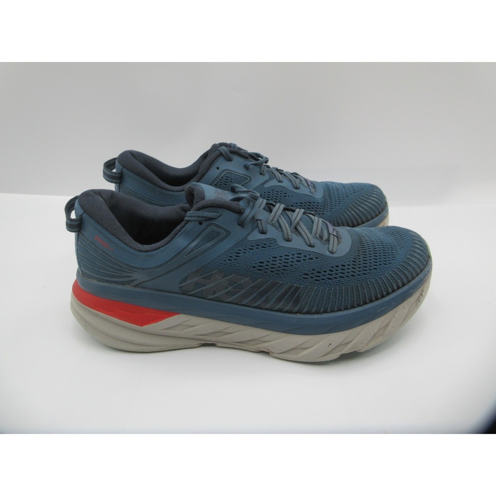 Hoka One One Shoes Mens Size 8.5 Blue Bondi 7 Max Cushion Running 1110518 RTOS
